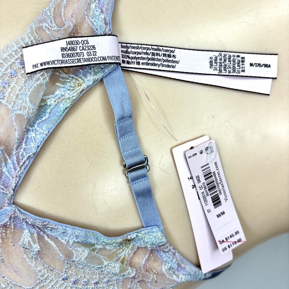 NEW Victoria’s Secret Lavender Floral Embroidered Unlined Lace Teddy M - NWT - Picture 10 of 14